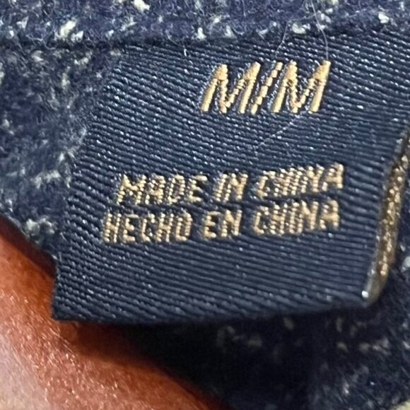 Freedom Foundry Flannel Shirt Navy Heather Button Top Men’s Size Medium Collared - Picture 13 of 13